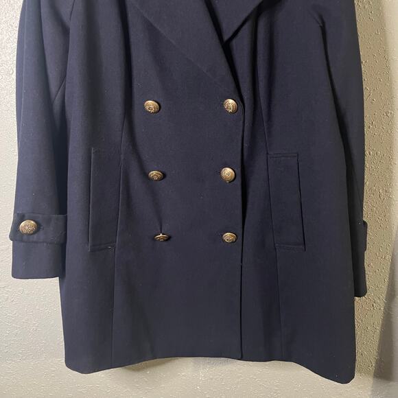 NWT Lane Bryant Women P Coat Navy Blue with Brass Buttons 22/24 Heavy Winter - Picture 14 of 14